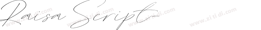Raisa Script字体转换